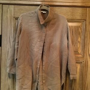 Eileen Fisher Gauze Cinnamon Shirt